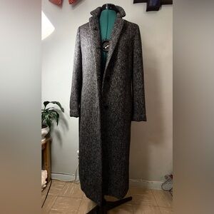 Zara Charcoal and Black Pea Coat